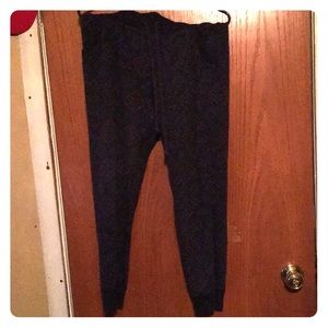 Grey/Gray sweatpants with blue and purple patterns